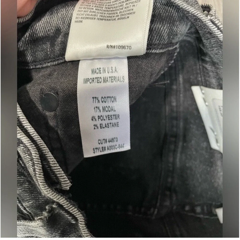 AGOLDE Sophie Hi Rise Destroyed Raw Skinny Jean 24‎ NEW